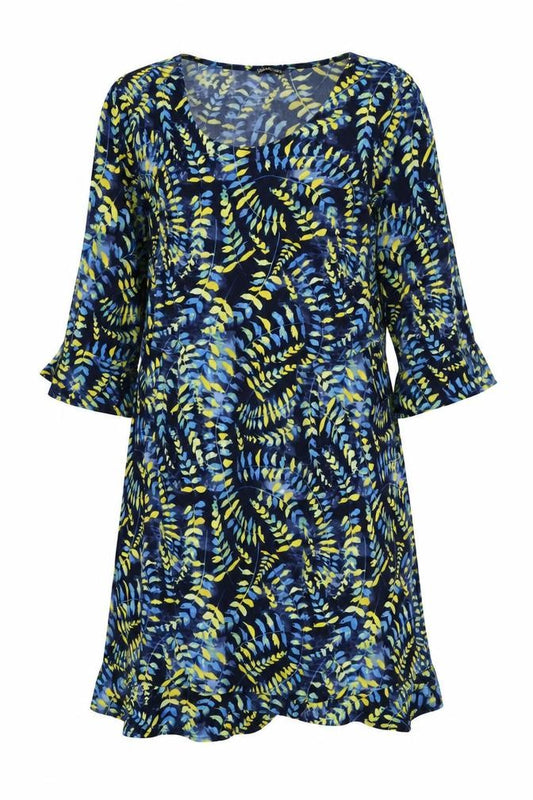 Front view of Kaleidoscope Women Multicoloured UK 22 Floral Kaftan Knee Dress