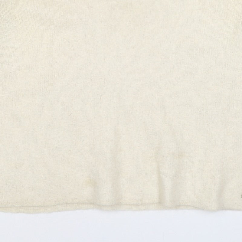 Petit Paris Women’s Ivory UK 12 Mohair Alpaca Knit Round Neck Jumper