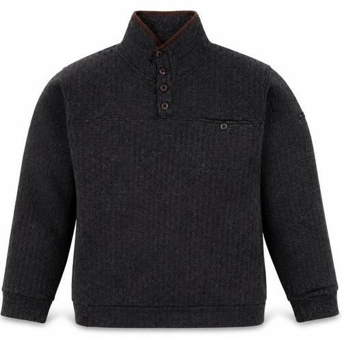 Regatta Men’s Grey M Herringbone Henley Fleece Sweatshirt