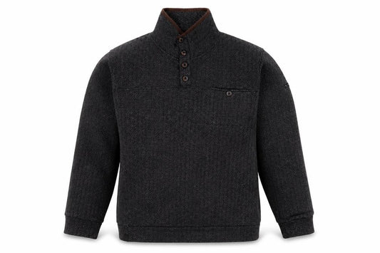 Regatta Men’s Grey M Herringbone Henley Fleece Sweatshirt