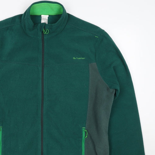 Quechua Men's Green XL Full Zip Fleece Hiking Jacket