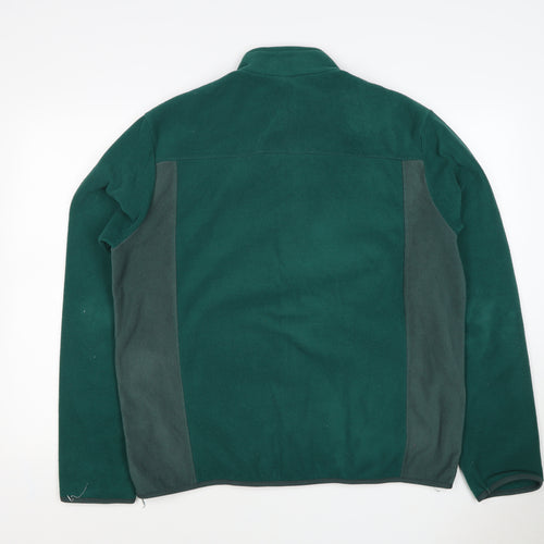 Quechua Men's Green XL Full Zip Fleece Hiking Jacket