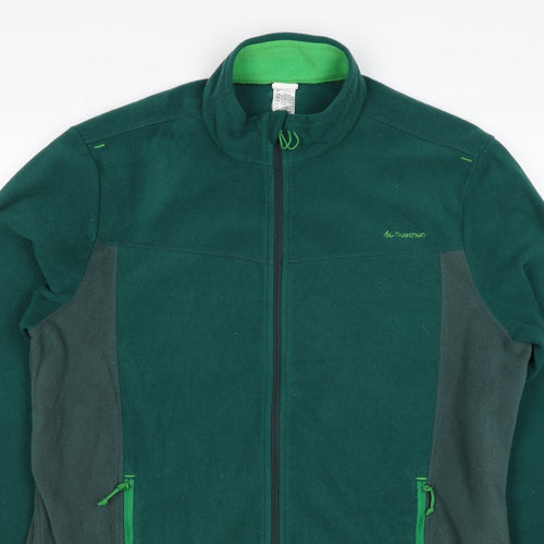 Quechua Men's Green XL Full Zip Fleece Hiking Jacket