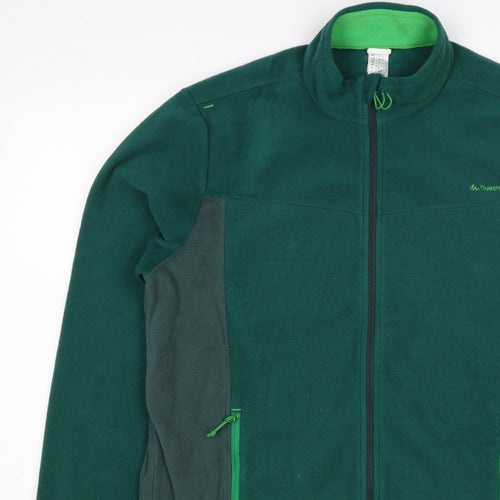 Quechua Men's Green XL Full Zip Fleece Hiking Jacket
