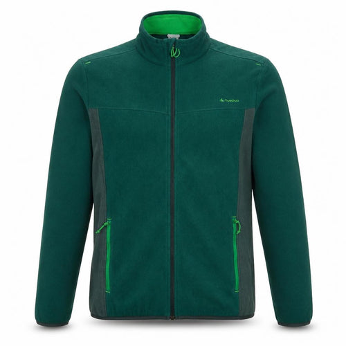Quechua Men's Green XL Full Zip Fleece Hiking Jacket