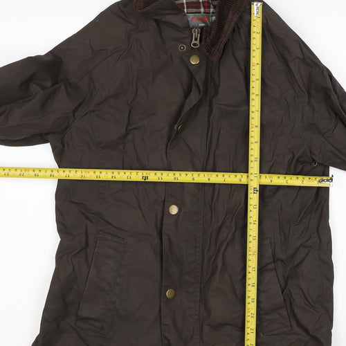 Crane Trail Women’s Brown Size 10 Waxed Cotton Jacket Cord Collar