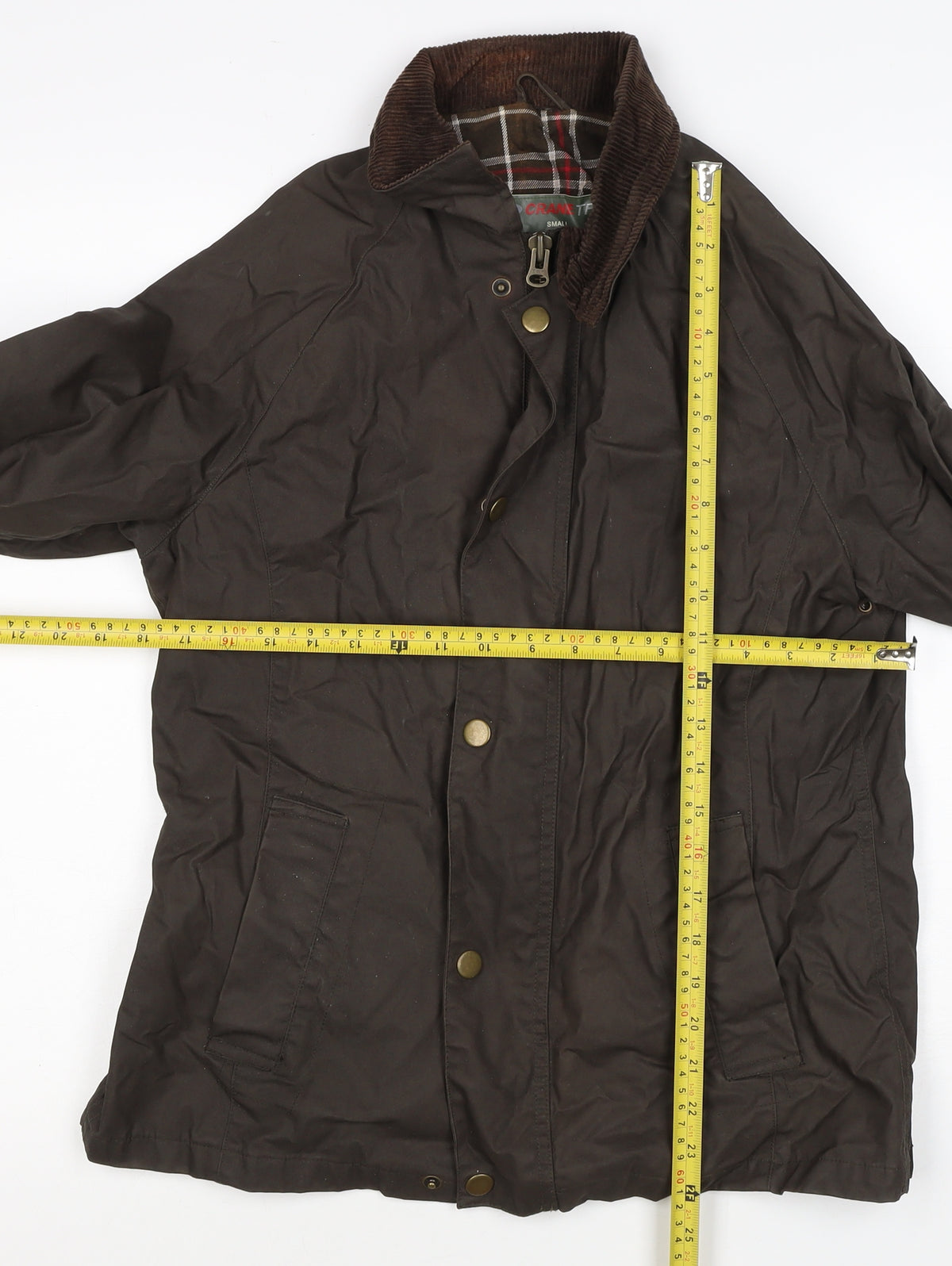 Crane Trail Women’s Brown Size 10 Waxed Cotton Jacket Cord Collar