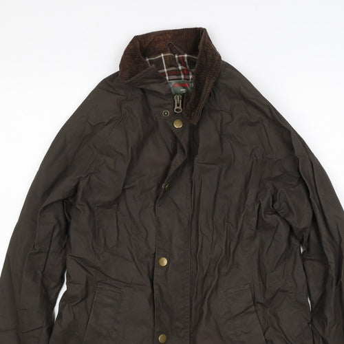 Crane Trail Women’s Brown Size 10 Waxed Cotton Jacket Cord Collar