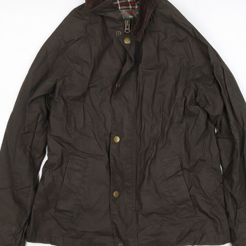 Crane Trail Women’s Brown Size 10 Waxed Cotton Jacket Cord Collar