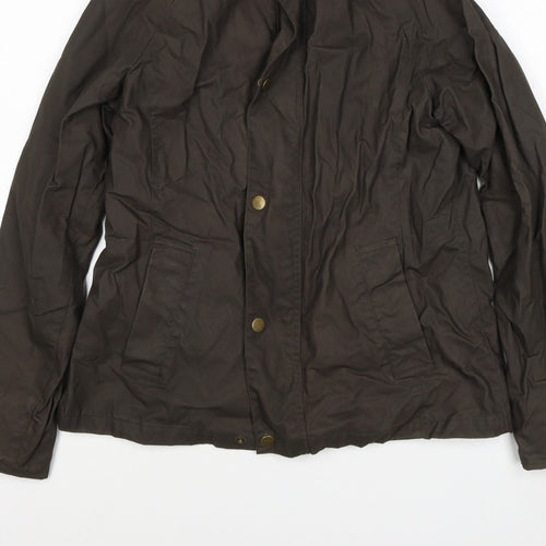 Crane Trail Women’s Brown Size 10 Waxed Cotton Jacket Cord Collar