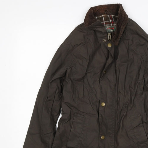 Crane Trail Women’s Brown Size 10 Waxed Cotton Jacket Cord Collar