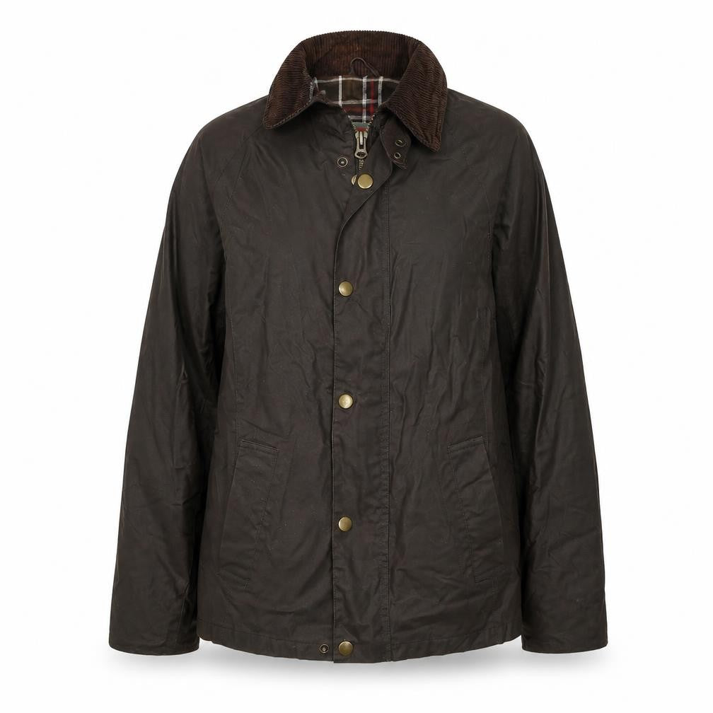 Crane Trail Women’s Brown Size 10 Waxed Cotton Jacket Cord Collar