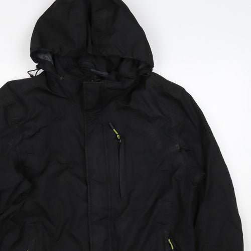Ajuacho Men’s Black M Hooded Waterproof Insulated Ski Parka Jacket