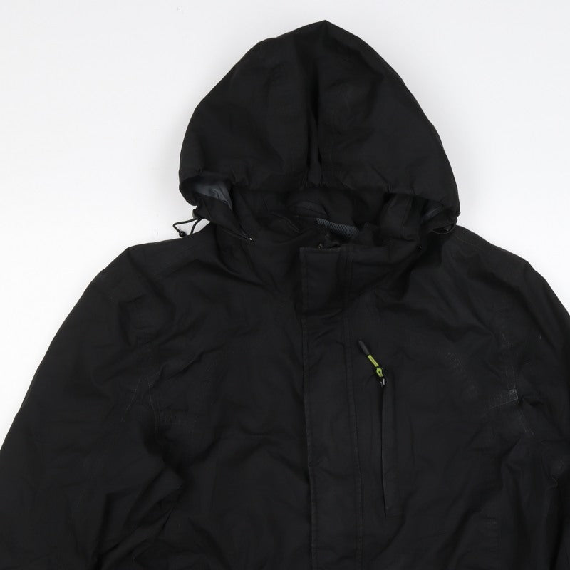 Ajuacho Men’s Black M Hooded Waterproof Insulated Ski Parka Jacket