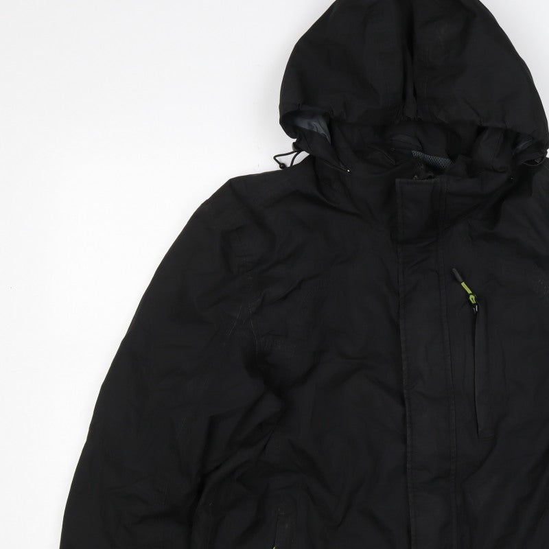 Ajuacho Men’s Black M Hooded Waterproof Insulated Ski Parka Jacket