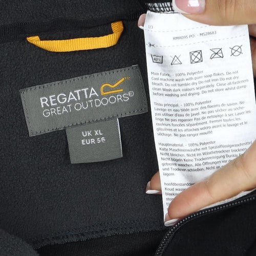 Regatta Men’s Black XL Full Zip Fleece Jacket Outdoor Walking