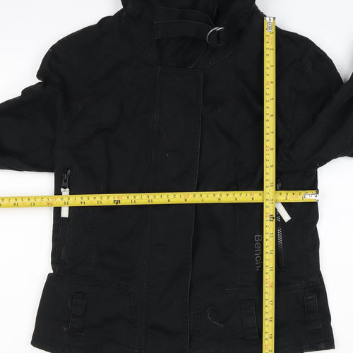 Bench Women’s Black Size S Military Cotton Blend Zip Jacket Pockets