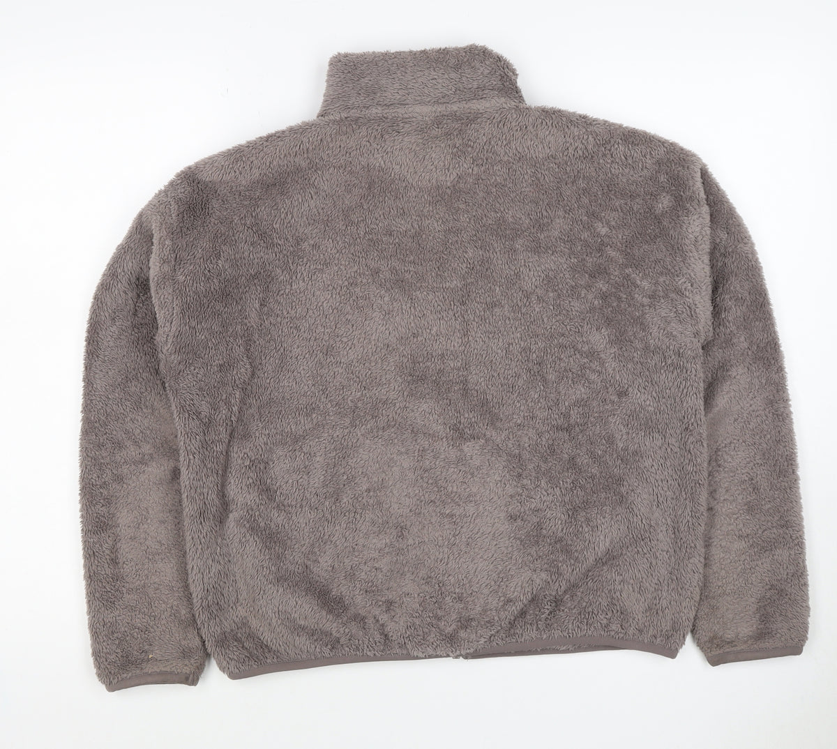 UNIQLO Women Grey S Full Zip Teddy Fleece Basic Jacket