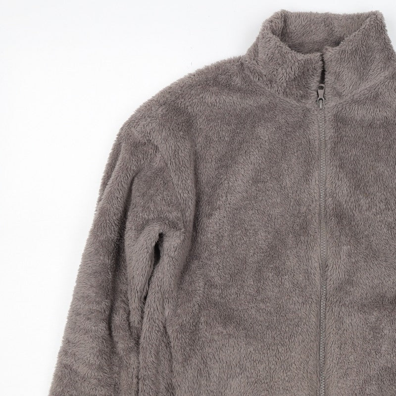 UNIQLO Women Grey S Full Zip Teddy Fleece Basic Jacket