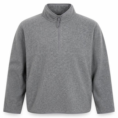 Marks & Spencer Men Grey 3XL Fleece 1/4 Zip Pullover Sweatshirt