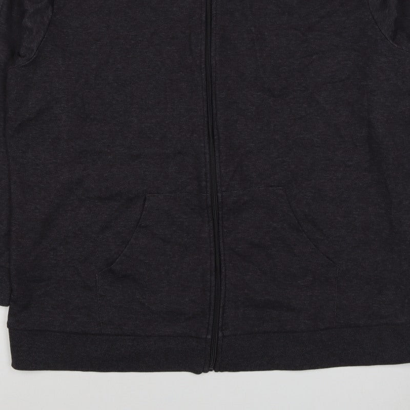 Bench Womens Black M Full Zip High Neck Logo Sweatshirt