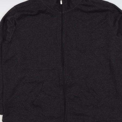 Bench Womens Black M Full Zip High Neck Logo Sweatshirt