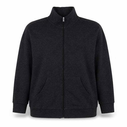 Bench Womens Black M Full Zip High Neck Logo Sweatshirt
