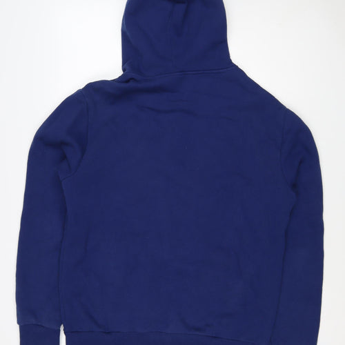 Superdry Men's Blue XL Full Zip Hooded Logo Fleece Hoodie