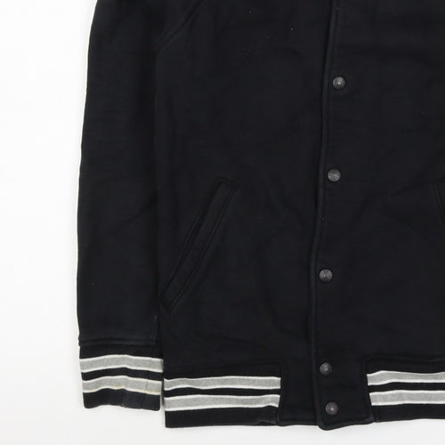 Levi's Men’s Black L Varsity Jacket Cotton Blend Button Pockets