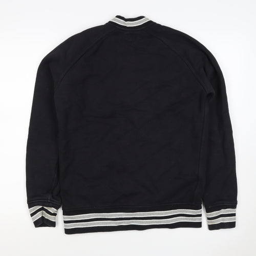 Levi's Men’s Black L Varsity Jacket Cotton Blend Button Pockets