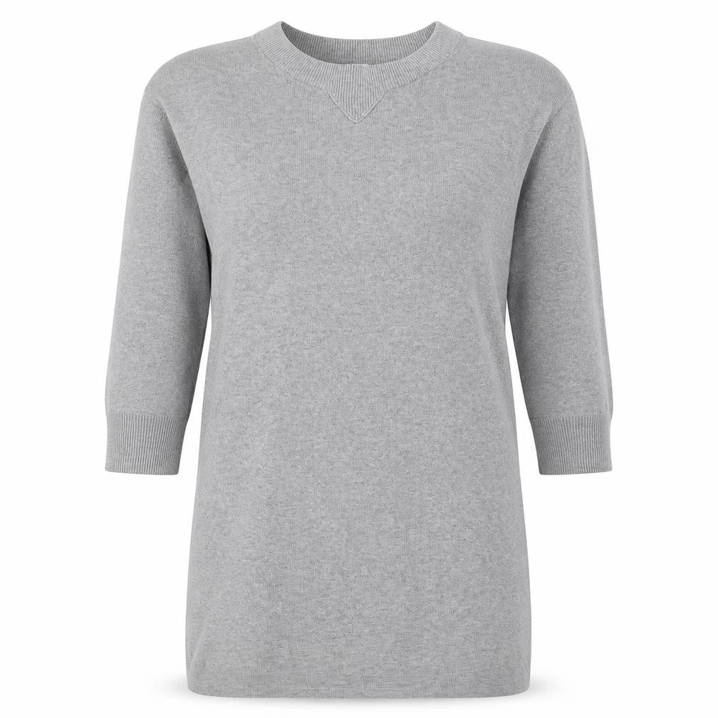 Kin by John Lewis Women Grey Size 10 Crew Neck Knit Tunic Jumper