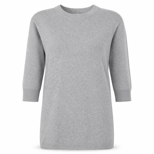 Kin by John Lewis Women Grey Size 10 Crew Neck Knit Tunic Jumper
