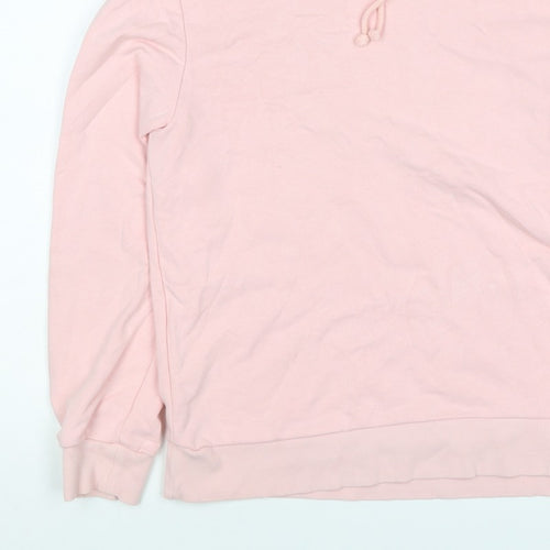 Marks & Spencer Women Pink Size 12 Pullover Drawstring Hoodie