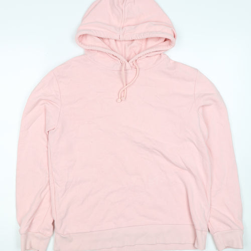 Marks & Spencer Women Pink Size 12 Pullover Drawstring Hoodie