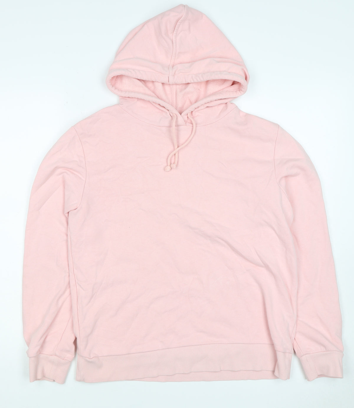Marks & Spencer Women Pink Size 12 Pullover Drawstring Hoodie