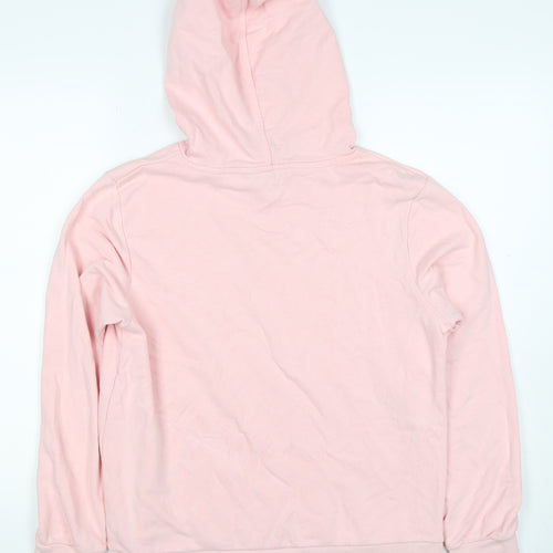 Marks & Spencer Women Pink Size 12 Pullover Drawstring Hoodie
