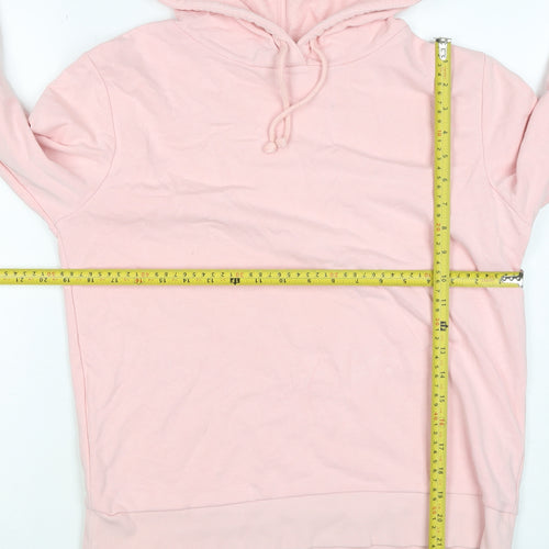 Marks & Spencer Women Pink Size 12 Pullover Drawstring Hoodie