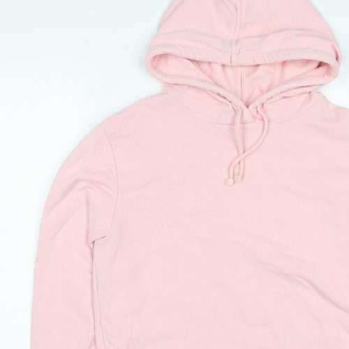 Marks & Spencer Women Pink Size 12 Pullover Drawstring Hoodie