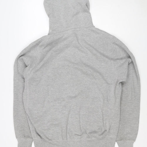 Wombat Men’s Grey XL Full Zip Logo Hoodie Fleece Drawstring Pockets