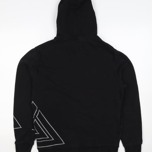 Next Men’s Black M Pullover Hoodie Geometric Graphic Print Drawstring