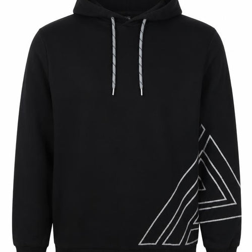 Next Men’s Black M Pullover Hoodie Geometric Graphic Print Drawstring