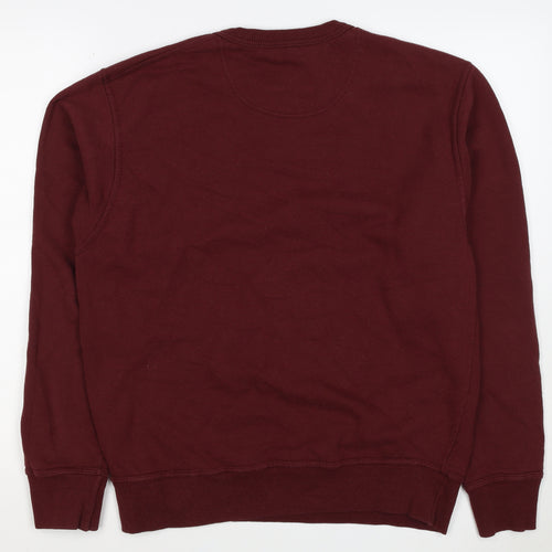 Champion Men’s Burgundy M Crew Neck Logo Cotton Blend Sweatshirt