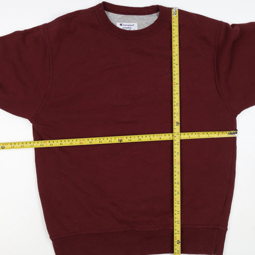 Champion Men’s Burgundy M Crew Neck Logo Cotton Blend Sweatshirt
