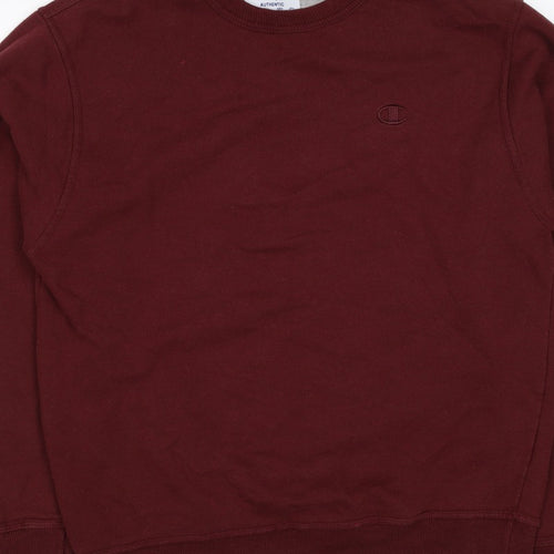 Champion Men’s Burgundy M Crew Neck Logo Cotton Blend Sweatshirt