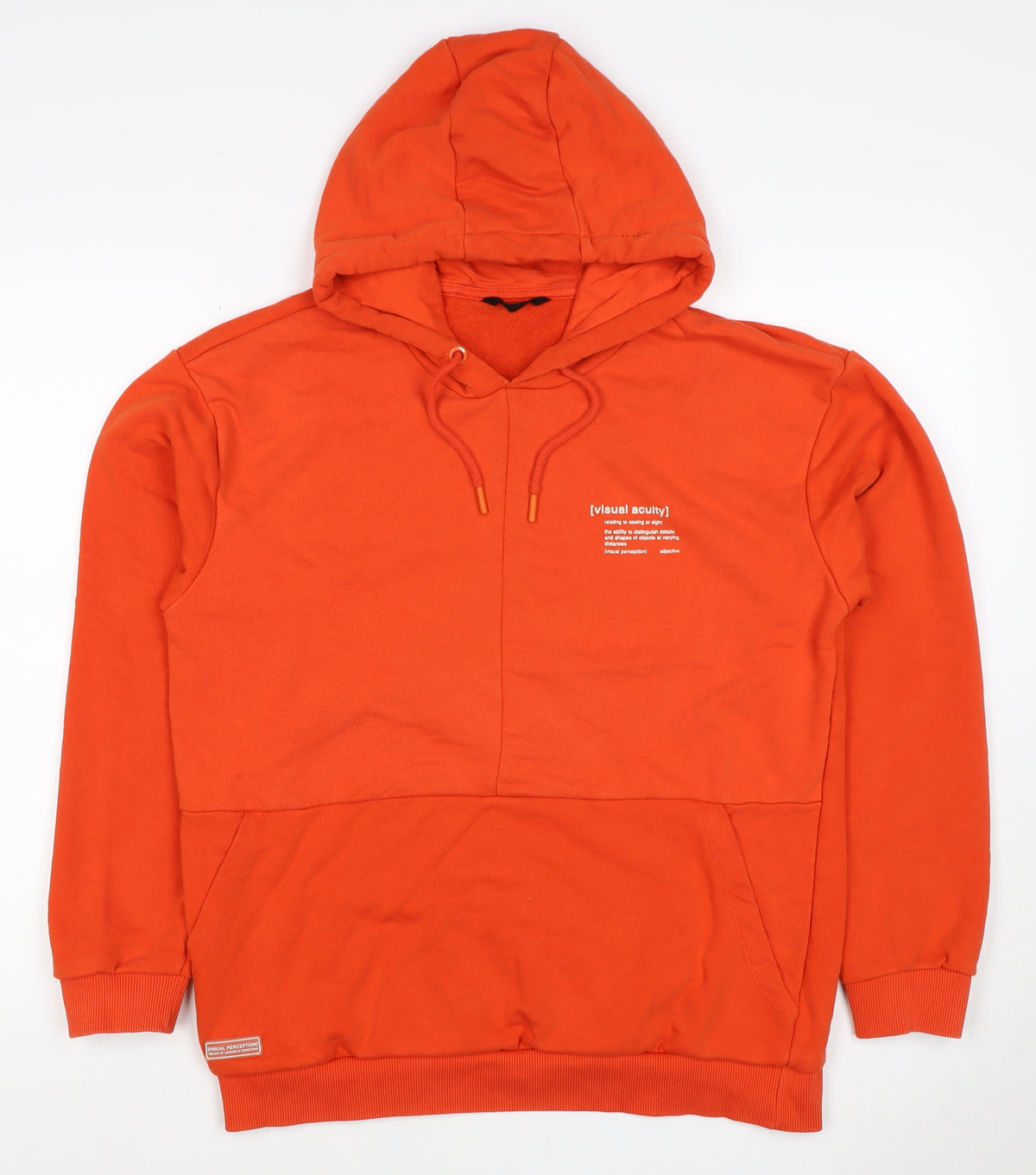 LC Waikiki Men’s Orange M Relaxed Graphic Print Pullover Hoodie