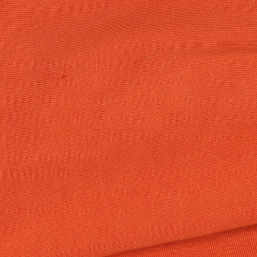 LC Waikiki Men’s Orange M Relaxed Graphic Print Pullover Hoodie