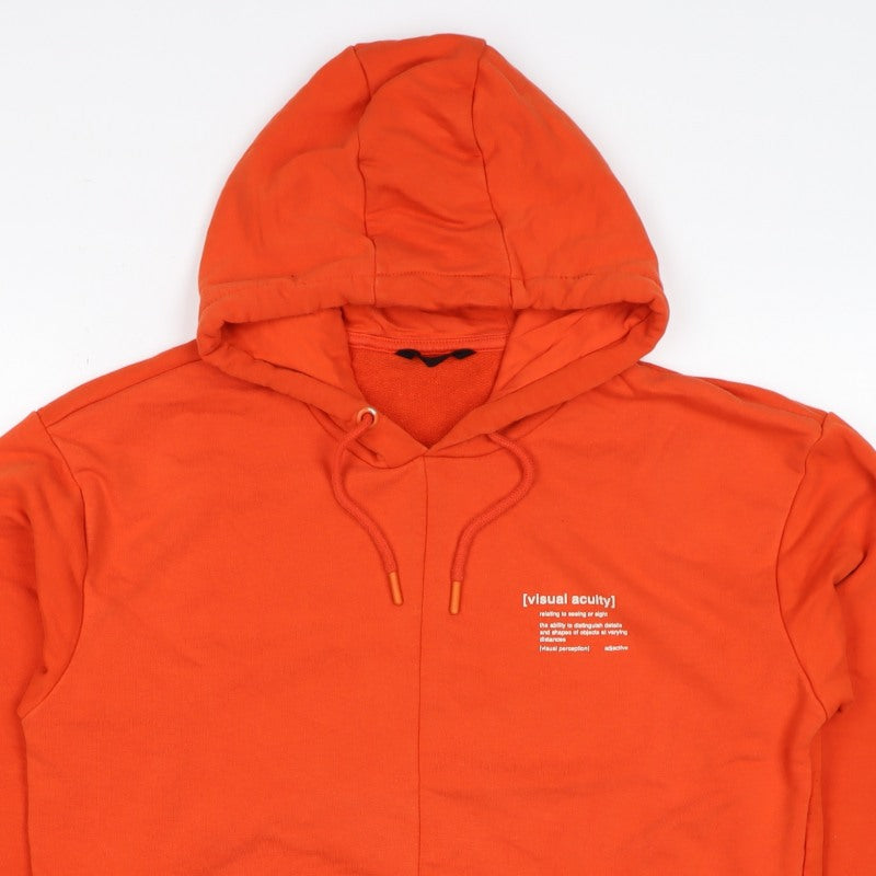 LC Waikiki Men’s Orange M Relaxed Graphic Print Pullover Hoodie
