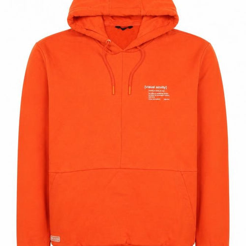 LC Waikiki Men’s Orange M Relaxed Graphic Print Pullover Hoodie