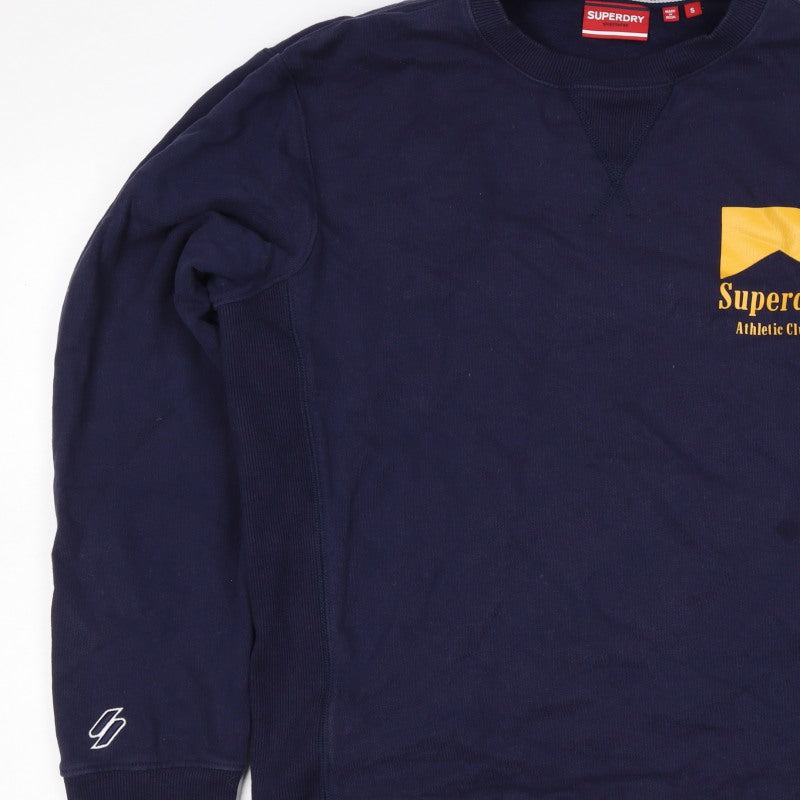 Superdry Men’s Blue S Pullover Sweatshirt London Athletic Club Logo