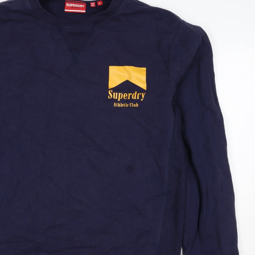 Superdry Men’s Blue S Pullover Sweatshirt London Athletic Club Logo